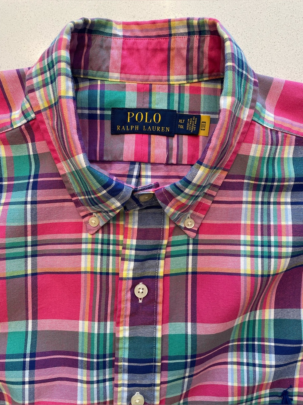 Polo Ralph Lauren - all cotton plaid shirt Size XL tall